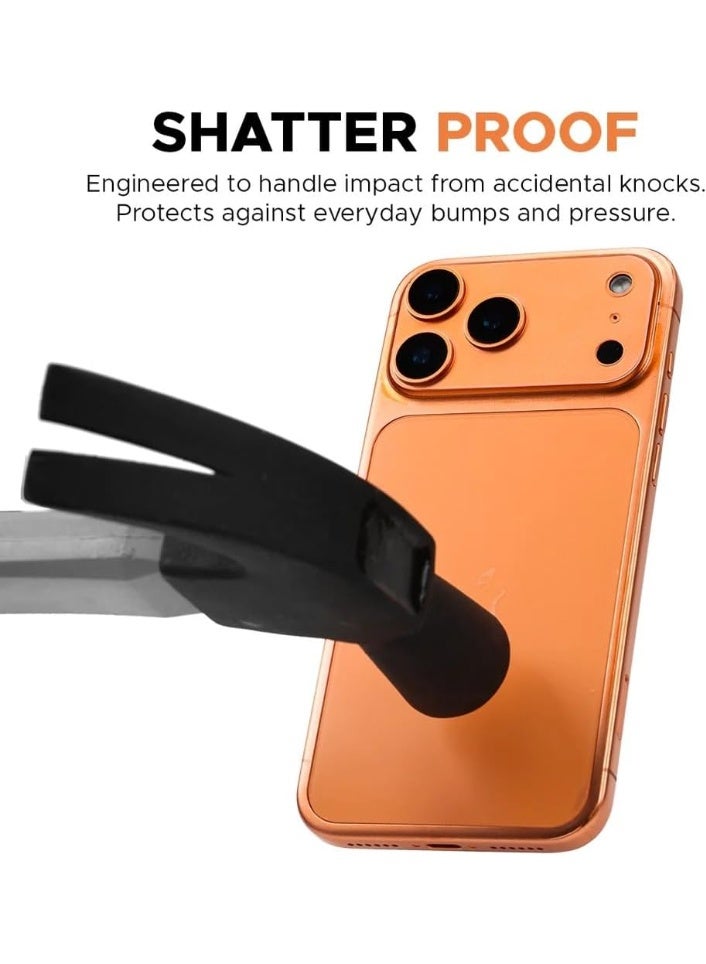Muzz MATTE IPhone 17 Pro Max Shock Resistant Camera Plateau and Back Panel Protector, Matte Finish (Apple iPhone 17 Pro Max) - Image 3